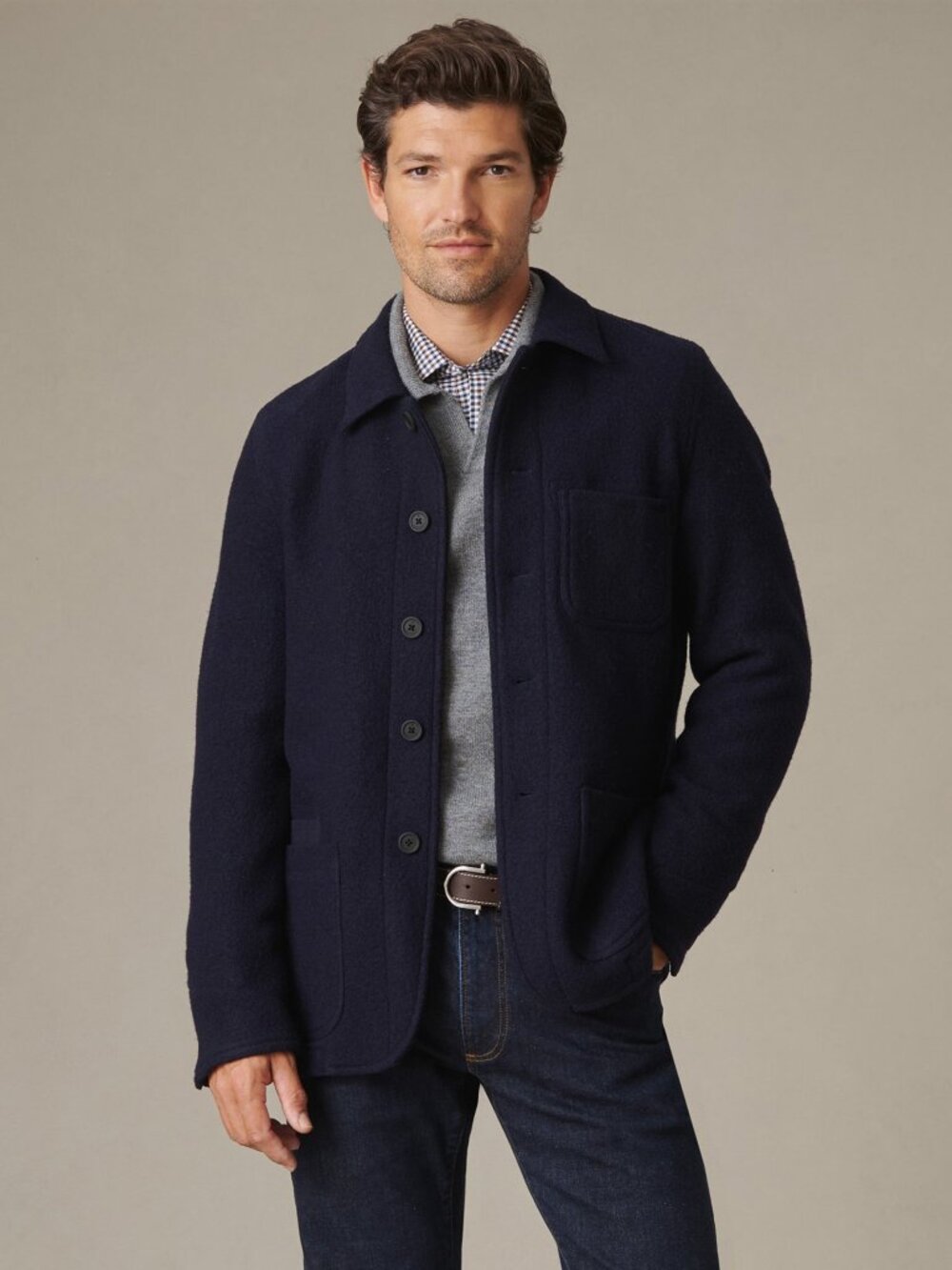J McLaughlin Spade Chore Jacket - Dark Navy NEW
